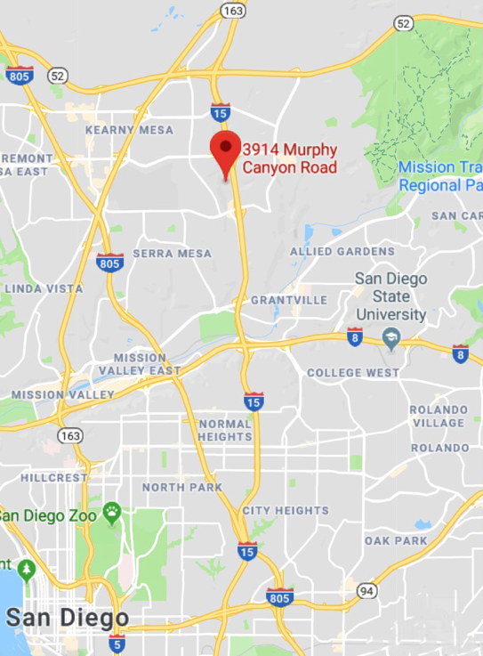 Murphy Canyon Road Map